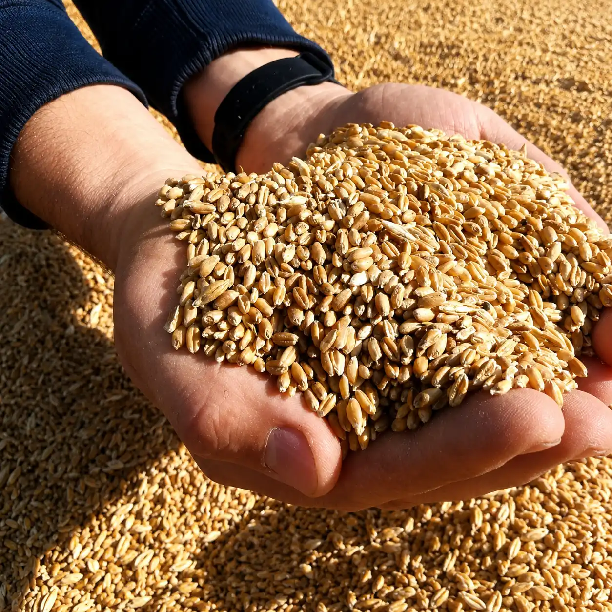 Feed-grade wheat and wheat feed flour for animal nutrition
